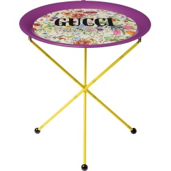 Flora Printed Folding Metal Table