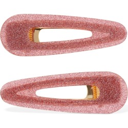 Set Of 2 Kelly Pink Glitter Hair Clips