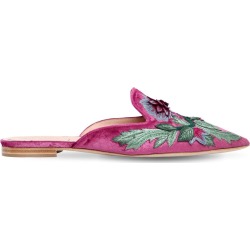 10mm Mia Embroidered Velvet Mules