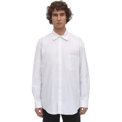 Cotton Poplin Shirt W/rubber Logo