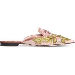 10mm Mia Embroidered Velvet Mules