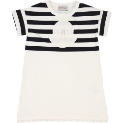 Striped Cotton Jersey Dress W/logo Patch