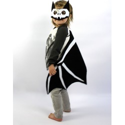 Skelly Bat Felt Mask & Wings Costume Set