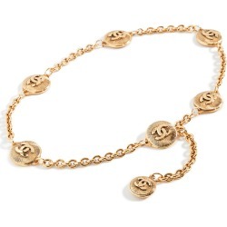 What Goes Around Comes Around Chanel Gold Sunburst Chain Belt