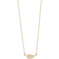 Jennifer Meyer Jewelry 18k Gold Mini Leaf Necklace