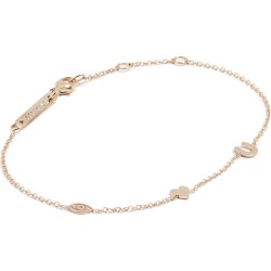 Zoe Chicco 14k Gold Itty Bittys Eye Heart U" Bracelet"