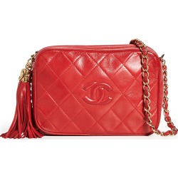 What Goes Around Comes Around Chanel Red Lambskin Camera Bag