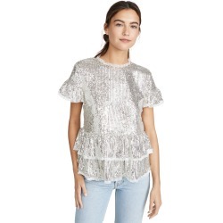 endless rose Sequin Tiered Blouse