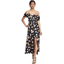 Self Portrait Off Shoulder Floral Printed Dress