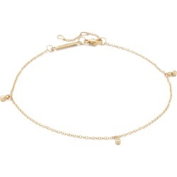 Zoe Chicco 14k Gold Dangling Diamond Anklet