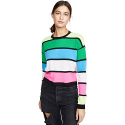 ONE by Striped Cashmere Crew Sweater