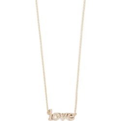 Jennifer Meyer Jewelry 18k Diamond Love Necklace