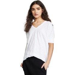 Wilt Deep V Mock Hem Tee
