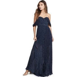 Self Portrait Off Shoulder Pleated Jumpsuit
