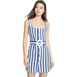 Solid & Striped Button Up Dress with Belt