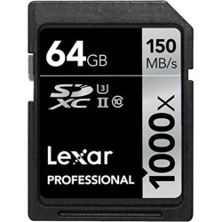 Lexar Professional 1000x 64GB 1000x Uhs-II card