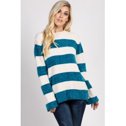 Teal Striped Sweater