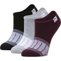 PUMA No Show Socks 3 Pack, Women's, Light Pastel Grey