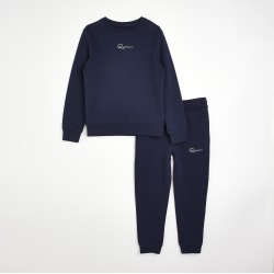 River Island Boys Navy River sweatshirt and joggers outfit found on MODAPINS