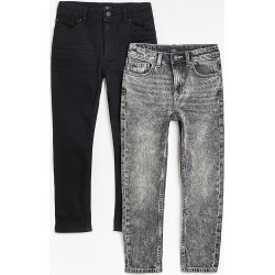 River Island Boys Black and Grey skinny jeans 2 pack found on MODAPINS