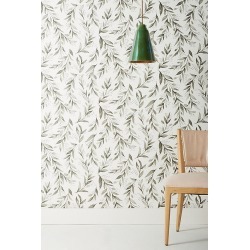 Magnolia Home Olive Branch Wallpaper By Magnolia Home in Black Size S