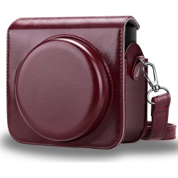 Protective Case for Fujifilm Instax Square SQ6 Instant Film Camera - Fintie PU Leather Bag Cover w/ Strap, Burgundy
