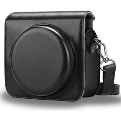 Fintie Protective Case for Fujifilm Instax Square SQ6 Instant Film Camera - PU Leather Bag Cover w/ Strap, Brown