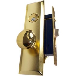 Guard Security Metro Version (Marks 114A/3 Like) P8888LAK Polished Brass US3 Left Hand Apartment Mortise Entry Lockset, self-Adjusting spindles with