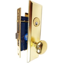 Guard Security Metro Version (Marks 114A/3 Like) P8888RAK Polished Brass US3 Right Hand Apartment Mortise Entry Lockset, self-Adjusting spindles with