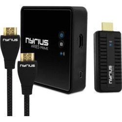 Nyrius ARIES Prime Wireless Video HDMI Transmitter & Receiver for HD 1080p Video Streaming with BONUS HDMI Cable