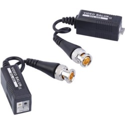 1 Pair HD CCTV Via Twisted Video Balun Transmitter For CVI / TVI / AHD 0-500m (CAT-5 / 5E / 6) Black
