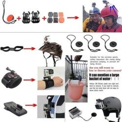 Camera Accessories Set With 360°Rotation Clip Screw Floating Handle Grip For Go pro Sports Action Camera Accessories Kit multi-color