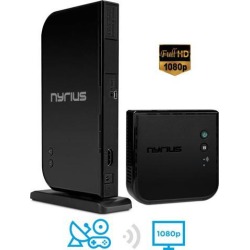 Nyrius ARIES Home HDMI Digital Wireless Transmitter & Receiver for HD 1080p Video Streaming with IR Remote Extender (NAVS500) - Bonus Pack of 2