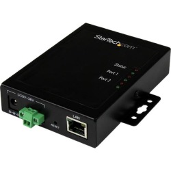 STARTECH NETRS2322P 2-Port Serial-to-IP Ethernet Device Server - RS232 - Metal and Mountable