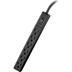 Insignia™ - 6-Outlet Power Strip - Black