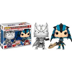 Funko - POP Games: Marvel vs Capcom Black Panther vs Monster Hunter