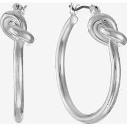 Gloria Vanderbilt Silver-Tone Top Knot Click-Top Hoop Earrings found on Bargain Bro from Boscovs.com for USD $12.16
