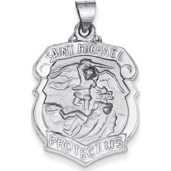 Unisex Gold Classics(tm) 14kt. White Gold St. Michael Badge Medal found on Bargain Bro from Boscovs.com for USD $759.98