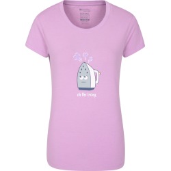 Oh The Irony Printed Womens Tee - Purple