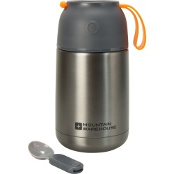 Food Flask With Spoon - 650ml - Grey