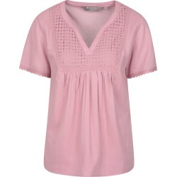 Paris Embroidered Womens Top - Pink