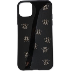 Bee Print iPhone 11 Cover - Black