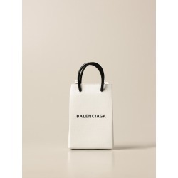 Balenciaga mobile phone bag in leather with logo