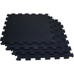 Body Solid RF4PMB 4 Piece Puzzle Mat with 19.5 in. Square & 0.37 in. Thick Black