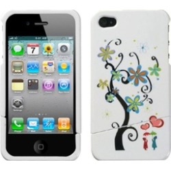 Insten Lover's Tree Toon Slash Case For iPhone 4 4S