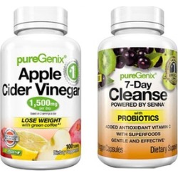 PureGenix Apple Cider Vinegar (100-Ct.) and 7-Day Cleanse (21-Ct.)