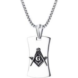 Men Masonic Jewelry Stainless Steel Punk Necklaces & Pendants