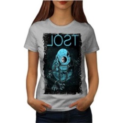 Wellcoda Lost Space Planet Geek Women T-Shirt
