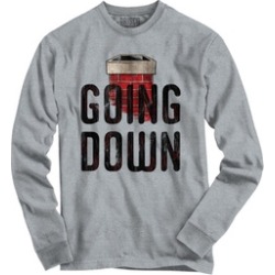 Funny Christmas Long Sleeve T Shirt Going Down Dirty Santa Joke Chimney Tee