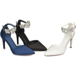 Journee Collection Womens D'orsay Pointed Toe Ankle Strap Stiletto Heels